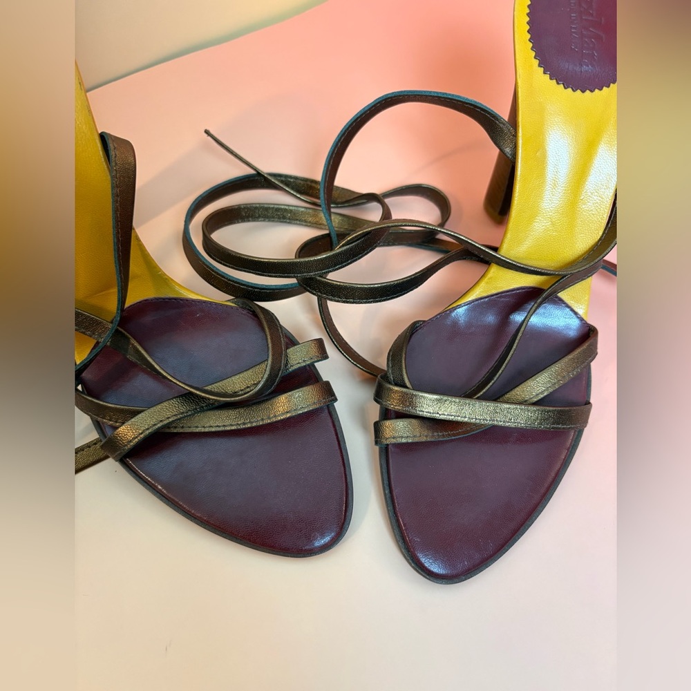 Max Mara Strappy Cone-Heel Sandals - Picture 4 of 7